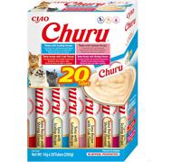 Churu by INABA Cat Treat - Tuna Seafood Variety Box - 1 Pack (20 x 14g total) / Soft & Creamy Cat Treat, Delicious & Healthy Snack, Purée Food Topper, Natural, Grain Free