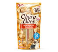 Ciao Churu Bites by INABA Cat Treat - Chicken Flavour (3 x 10g) / Crispy Pouches with Creamy Filling Cat Treat, Delicious & Healthy Snack fo
