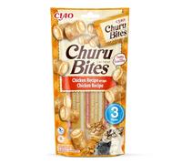 Ciao Churu Bites by INABA Cat Treat - Chicken Flavour (3 x 10g) / Crispy Pouches with Creamy Filling Cat Treat, Delicious & Healthy Snack for Cats, Hand Feeding, Natural, Grain Free