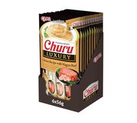 Ciao Churu Luxury Sticks by INABA Cat Treat - Chicken with Wagyu Beef Recipe (48 x 14g) / Soft & Creamy Luxury Cat Treat, Delicious & Healthy Snack, Purée Food Topper, Pill Assist, Natural, Grain Free