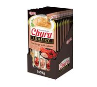 Ciao Churu Luxury Sticks by INABA Cat Treat - Tuna with Lobster Recipe (48 x 14g) / Soft & Creamy Luxury Cat Treat, Delicious & Healthy Snack, Purée Food Topper, Pill Assist, Natural, Grain Free