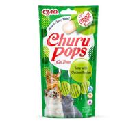 Ciao Churu Pops by INABA Cat Treat - Tuna & Chicken Flavour (4 x 15g) / Moist & Chewy Cat Treat, Delicious & Healthy Snack for Cats, Hand Feeding, Natural, Grain Free, High Moisture