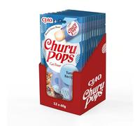 Ciao Churu Pops by INABA Cat Treat - Tuna Flavour 12 Pack (48 x 15g total) / Moist & Chewy Cat Treat, Delicious & Healthy Snack for Cats, Hand Feeding, Natural, Grain Free, High Moisture