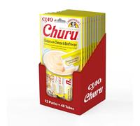 Ciao Churu Sticks by INABA Cat Treat - Chicken with Cheese & Beef Recipe (48 x 14g) / Soft & Creamy Cat Treat, Delicious & Healthy Snack, Purée Food Topper, Pill Assist, Natural, Grain Free
