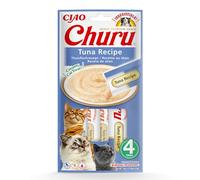 Ciao Churu Sticks by INABA Cat Treat - Tuna Flavour (4 x 14g) / Soft & Creamy Cat Treat, Delicious & Healthy Snack, Squeezable Purée Food Topper, Pill Assist, Natural, Grain Free