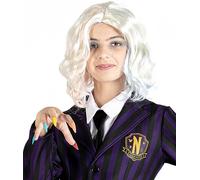 Ciao- Enid Sinclair disguise kit (Wig and multicolor Nails) werewolf friend official Wednesday