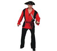 Ciao Flowers Paul - Privateer Costume Adult Mens, Black, Size 52 - 54, 62076