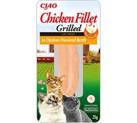 Ciao Grilled Chicken Fillet in Chicken Flavoured Broth by Inaba - 12 Packs (12x 25g total) / Cat Treat, Delicious & Healthy Snack, Food Topper, Pill Assist, Training Treat, Natural, Grain Free