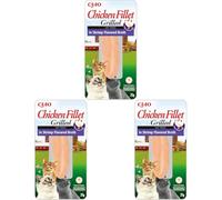 Ciao Grilled Chicken Fillet in Shrimp Flavoured Broth by Inaba - 3 Packs (25g total) / Cat Treat, Delicious & Healthy Snack, Food Topper, Pill Assist, Training Treat, Natural, Grain Free