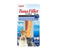 Ciao Grilled Tuna Fillet in Tuna Flavoured Broth by Inaba - 12 Packs (12x 15g total) / Cat Treat, Delicious & Healthy Snack, Food Topper, Pill Assist, Training Treat, Natural, Grain Free