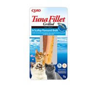 Ciao Grilled Tuna Fillet in Scallop Flavoured Broth by Inaba - 1 Pack 15g Cat Treat, Delicious & Healthy Snack, Food Topper, Pill Assist, Training Treat, Natural, Grain Free