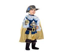 Ciao Hello- Small Musketeer Costume Baby (Size 2-3 Years), Blue/Gold, 2-3 Years, 14535.2-3 Years