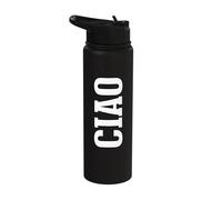 Ciao Italian Hello or Goodbye Italy Word Design Stainless Steel Insulated Water Bottle
