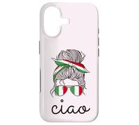 CIAO! ITALIAN Woman Messy Bun Sunglasses Fun Italy Flag Meme Case for iPhone 17