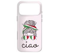 CIAO! ITALIAN Woman Messy Bun Sunglasses Fun Italy Flag Meme Case for iPhone 17 Pro Max