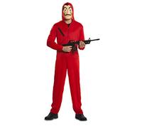 Ciao Original Casa de Papel House Robber Overall and Mask (S), Adult Costume, Red, S