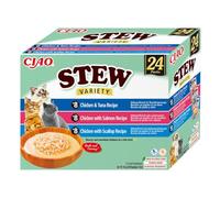 Ciao Stew by INABA Wet Cat Food - Chicken & Seafood Variety Pack (960g total) / Delicious & Healthy Snack, Food Topper, Side Dish, Complement, Natural, Grain Free, Wet Cat Food