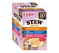Ciao Stew by INABA Wet Cat Food - Chicken Variety Pack (400g total) / Delicious & Healthy Snack, Food Topper, Side Dish, Complement, Natural, Grain Free, Wet Cat Food