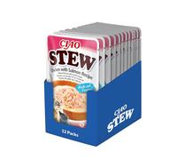 Ciao Stew by INABA Wet Cat Food - Chicken with Salmon - 12 Packs (480g total) / Moist Treat, Delicious & Healthy Snack, Food Topper, Side Dish, Complement, Natural, Grain Free, Wet Cat Food