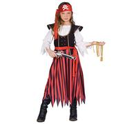 Ciao Unisex Kid's Piratessa Costume Bambina (Taglia 8-10 Anni), Rosso/Nero