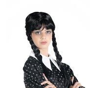 Ciao- Wednesday Addams wig official Wednesday with braids and bangs