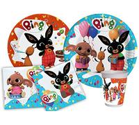 Ciao Y5017 Party Tableware Set Bing People (112 pcs Ø23cm, Plates Ø20cm, 24 Cups 200ml, 40 Napkins 33x33cm), Multicolor