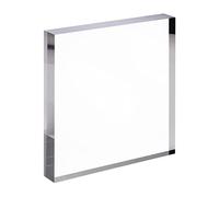 CiaoHER 1in Thickness 8in Square Acrylic Cube Display Block Clear Polished Pedestal Stand Riser Solid Base 8" x 8" x 1", 1 Pack