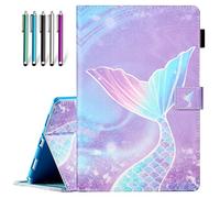 CiaoYe Case for Samsung Galaxy Tab A7 10.4 - Premium PU Leather Stand Case with Multi-Viewing Angles, Shockproof, Mermaid