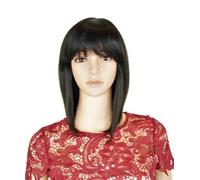 CIARA - 100% Straight Human Hair wig with Fringe by Muse and Rose Color 1