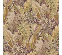 Ciara Autumn Leaves Aubergine Wallpaper - Naturistic Botanical Garden - Modern Textured Paste The Wall Vinyl