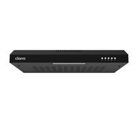 CIARRA 60cm Visor Cooker Hood Black Undercabinet 3-Speed Led Light CBCB6903