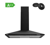 Ciarra 90Cm Pyramid Wall Mounted Cooker Hood - Black