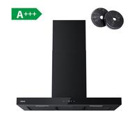 CIARRA Recirculation 90CM Extractor Hood, Wi-Fi & App Touch Control, 650 m³/h, Wall-Mount, 4-Speed with Booster, Black Aluminum Filters, Energy Class A+++