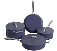 CIARRA Beyond Cookeware Set Nonstick Pots and Pans Set Induction Hob Pots Set with Lid Including 24cm Dutch Oven 26cm Frying Pan 28cm Saute Pan 20cm Saucepan,Blue