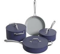 Ciarra Beyond Cookware Set Nonstick Pots and Pans Set Induction Hob Pots Set with Lid Including 24cm Dutch Oven 26cm Frying Pan 28cm Saute Pan 20cm Saucepan, Compatible with All Stovetops, Blue