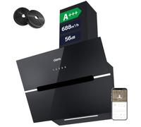 CIARRA Black Angled Cooker Hood 60cm WIFI APP Touch Control CBCB6736F
