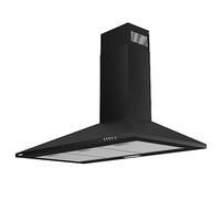 CIARRA CAB9201A Wall-Mounted Cooker Hoods 90cm 370m³/h Strong Suction Chimney Hood 900m Recirculating&Ducting, Energy Class A Extractor Fan, Push Control, LED Light, Recirculating & Ducting