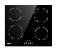 CIARRA CABBIH4-A Built-in Induction Hob 4 Zones Touch Control Ceramic Glass Plate 9 Power Levels Fast Heating Child Safety Lock Black