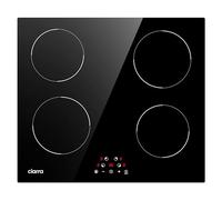 CIARRA CABBIH4-D Built-in Induction Hob 4 Zones Touch Control Ceramic Glass Plate 9 Power Levels Fast Heating Child Safety Lock Black