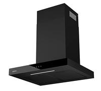 Ciarra CBCB6102 WIFI APP Touch Control Cooker Hood 60cm Recirculating&Ducting 650m³/h Black Chimney Hood with Dimmable LED Lights 4 Speed Booster Kitchen Extractor Fan with CBCF003 Carbon Filters