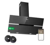 CIARRA CBCB9736F Angled Cooker Hood 90cm Head-Free Hood Recirculating