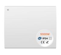 CIARRA CBHT10E 1000W Ceramic Electric Radiator with Thermostat&7-Day Timer | Wall-Mounted Panel Heater, Programmable Heating, Open-Window Detection, Frost Protection, Keypad Lock, Hardwired, IP24