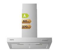 CIARRA Cooker Hoods 60cm CBCS6125 Chimney vent Hood 600mm with Recirculating & Ducting System, LED,3 Speed, 370m³/h Wall Mounted Range Hood 600mm - Stainless Steel