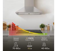 CIARRA Cooker Hoods 60cm Stainless Steel Chimney vent Hood 600mm with