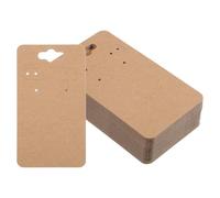CIATBYYJ 100Pcs Earring Display Cards for Selling, Hanging Earring Display Holder Cards with 6 Holes, Brown Kraftpaper Blank Jewelry Displays Card Tags for Selling Jewelry DIY Craft Retail 2x3.5 Inch