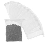 CIATBYYJ 10Pcs Filter Media Bags for Aquarium, Resuable Filter Media Bag, Durable Mesh Aquarium Fish Bags, Mesh Filters Bag with Zipper for Activated Carbon, etc (6" x 4")