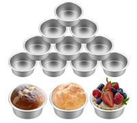 CIATBYYJ 15 Pcs Round Cake Pans, Aluminum Mini Cake Pans for Baking Cheesecake, Smash Cakes, Pizza & Quiche, Non-Stick & Leakproof 4 Inch Cakes Pan, Baking Supplies for Home Kitchen, Party Use