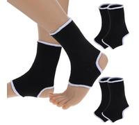 CIATBYYJ 2 Pair Kids Ankle Brace Stabilize Joints, Child Ankle Support Compression Sleeves,Knitted Ankle Support Brace Ankle Sleeve for Jogging Running Gymnast Fitness 7-12 Years Boys Girls (Black)