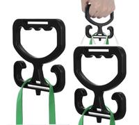 CIATBYYJ 2 Pcs Grocery Bag Carrier Handle, Black Shopping Bag Holder for Easy Carrying, Each Bags Handle Holds Up to 80lbs, Shopper Accessories for Grocery & Reusable Bags