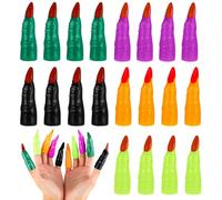 CIATBYYJ 20Pcs Halloween Witch Fingers, Colorful Finger Pointers for Kids Reading, 5 Colors Plastic Fake Finger Claws Nails for Halloween Witch Cosplay Masquerade Costume Party Decorations